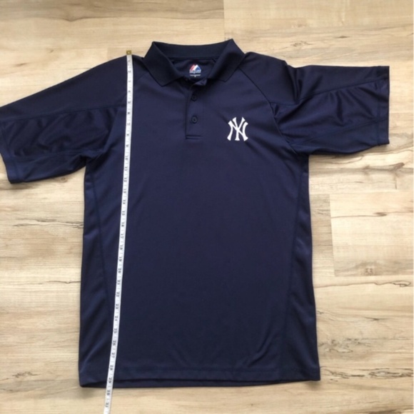 New York Yankees Majestic Dark Blue Men's Polo Shirt - Picture 5 of 10